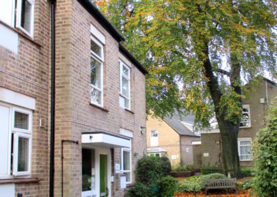 Dwellings and a footpath at Carrs Lane Gardens