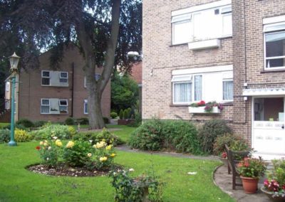 A lawn at Carrs Lane Gardens